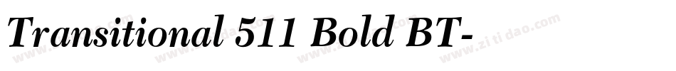 Transitional 511 Bold BT字体转换